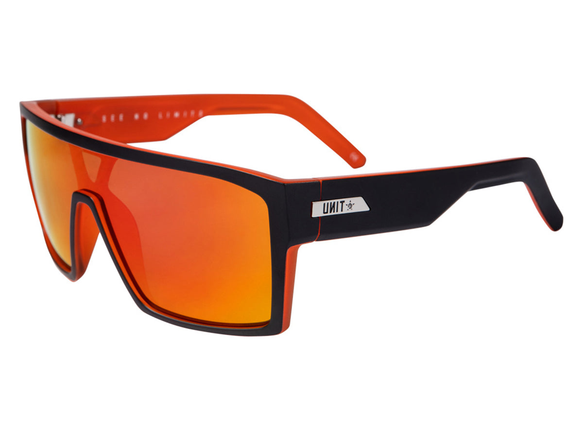 Unit Command Polarised Sunglasses - Matt Black-Orange