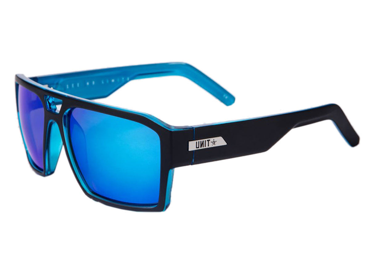 Unit Vault Polarised Sunglasses - Matt Black-Blue