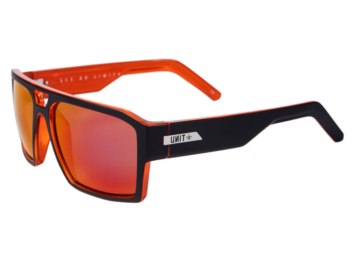 Unit Vault Polarised Sunglasses - Matt Black-Orange